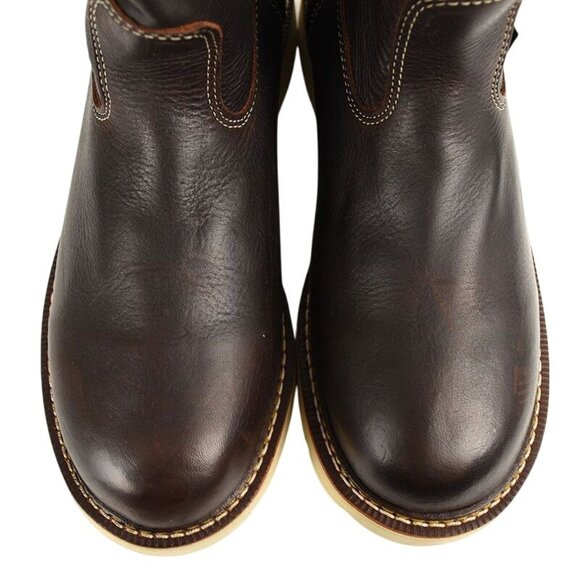 Thorogood Mens Brown White Leather Pull-On Waterproof Work Boots 11 - Picture 2 of 5